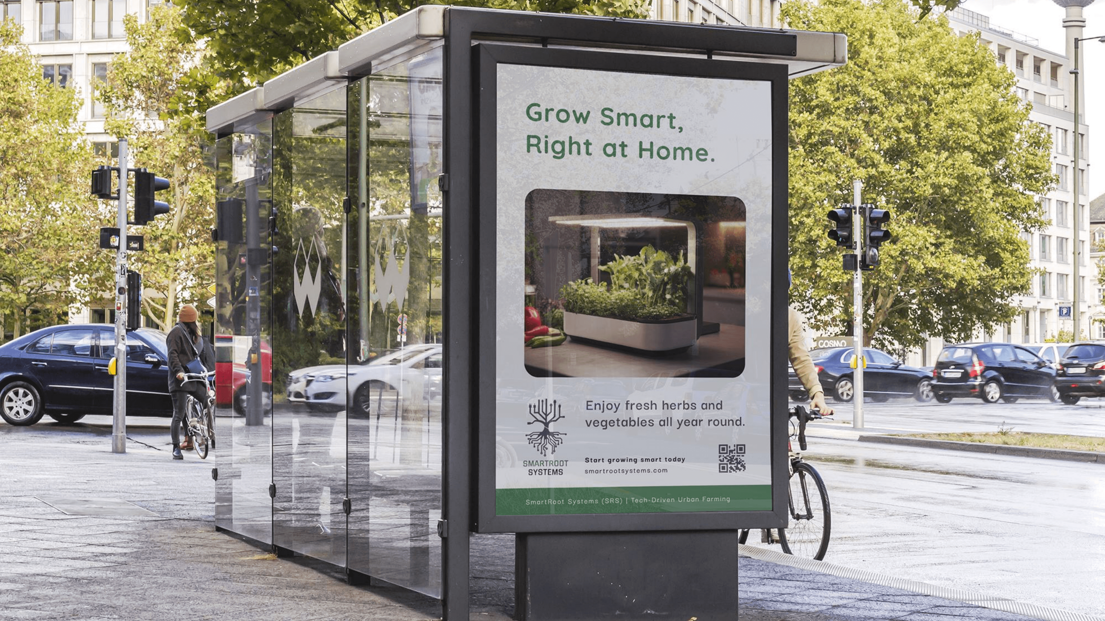 SmartRoot outdoor advertising: bus stop placement